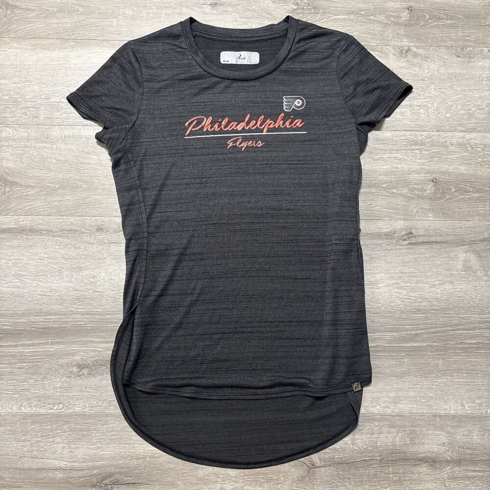 Philadelphia Flyers Womens Medium Gray Levelwear Verve T Shirt NHL Hockey